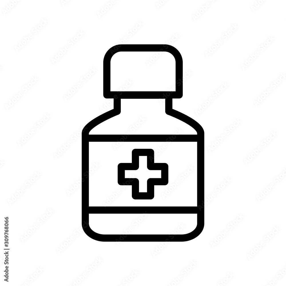 Bottle pills and capsule icon vector Bottle pills and capsule icon vector