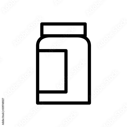 Bottle pills and capsule icon vector