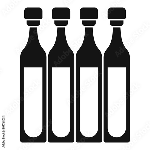 Ampule set icon. Simple illustration of ampule set vector icon for web design isolated on white background