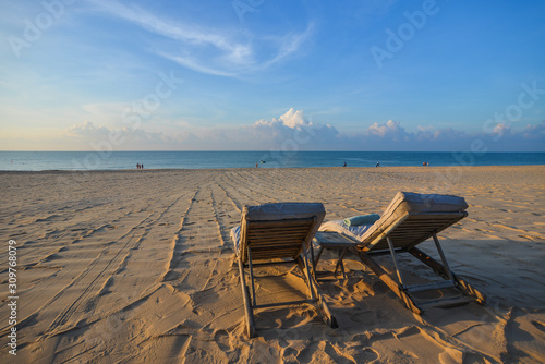 Relaxing chairs at the seaside luxury resort © Phuong