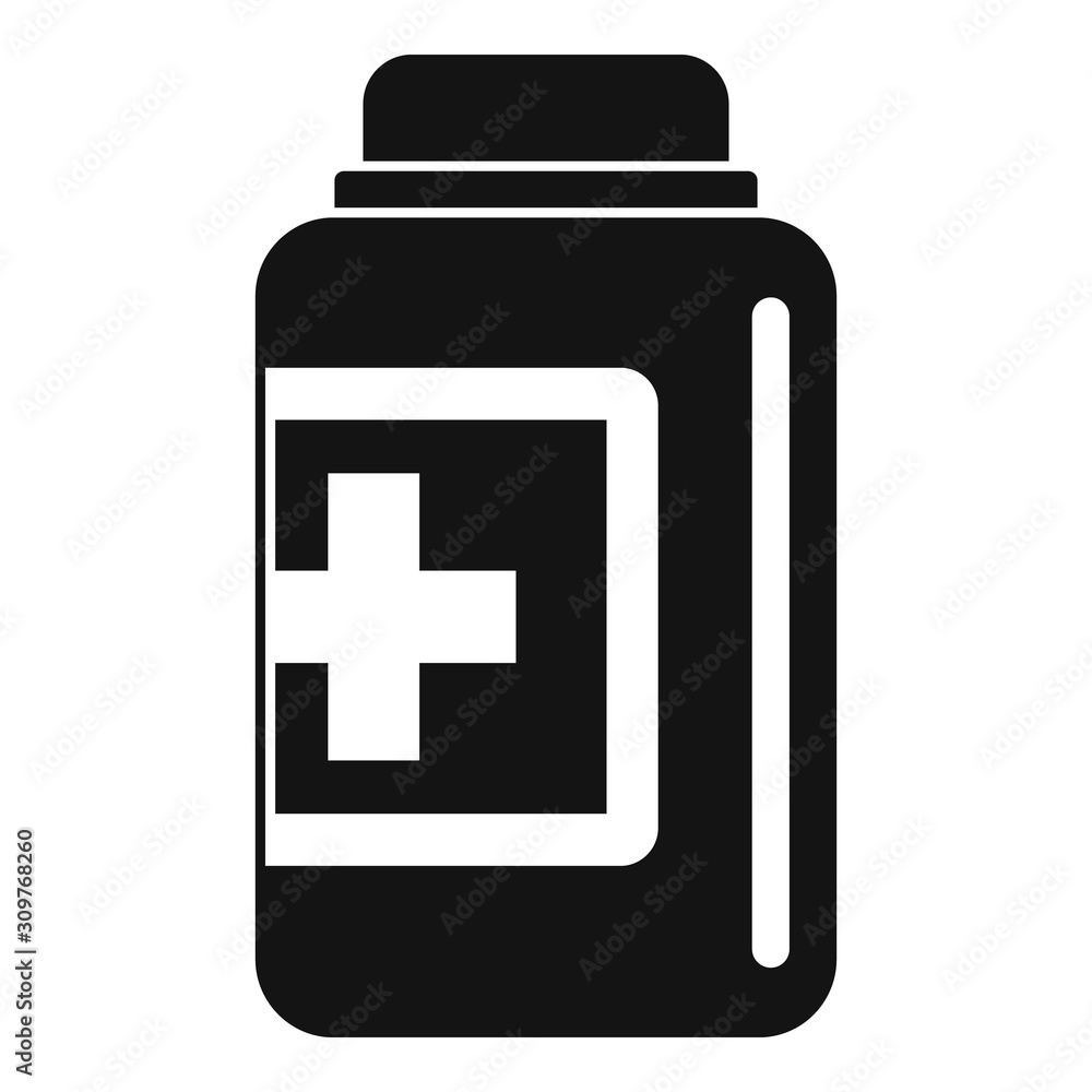Capsule jar icon. Simple illustration of capsule jar vector icon for web design isolated on white background Capsule jar icon. Simple illustration of capsule jar vector icon for web design isolated on white background