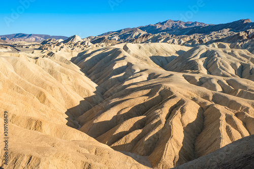 Zabriski Point Mudstones form Badlands Death Valley National Park California