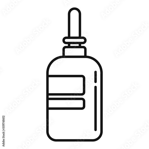Nose sprayer icon. Outline nose sprayer vector icon for web design isolated on white background