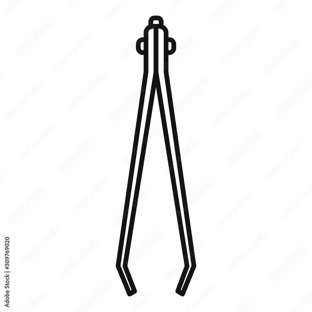 Medical forceps icon. Outline medical forceps vector icon for web design isolated on white background