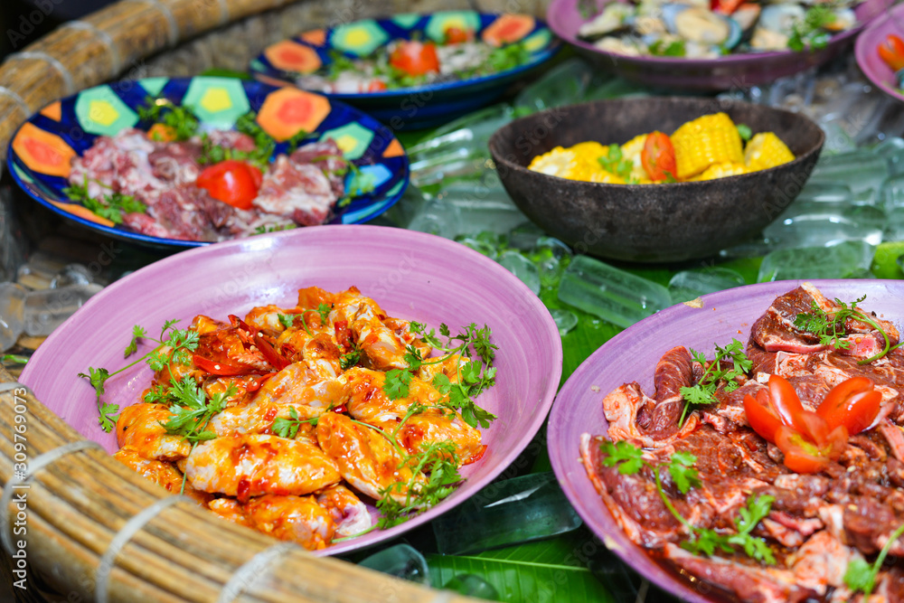 BBQ buffet for dinner BBQ buffet for dinner