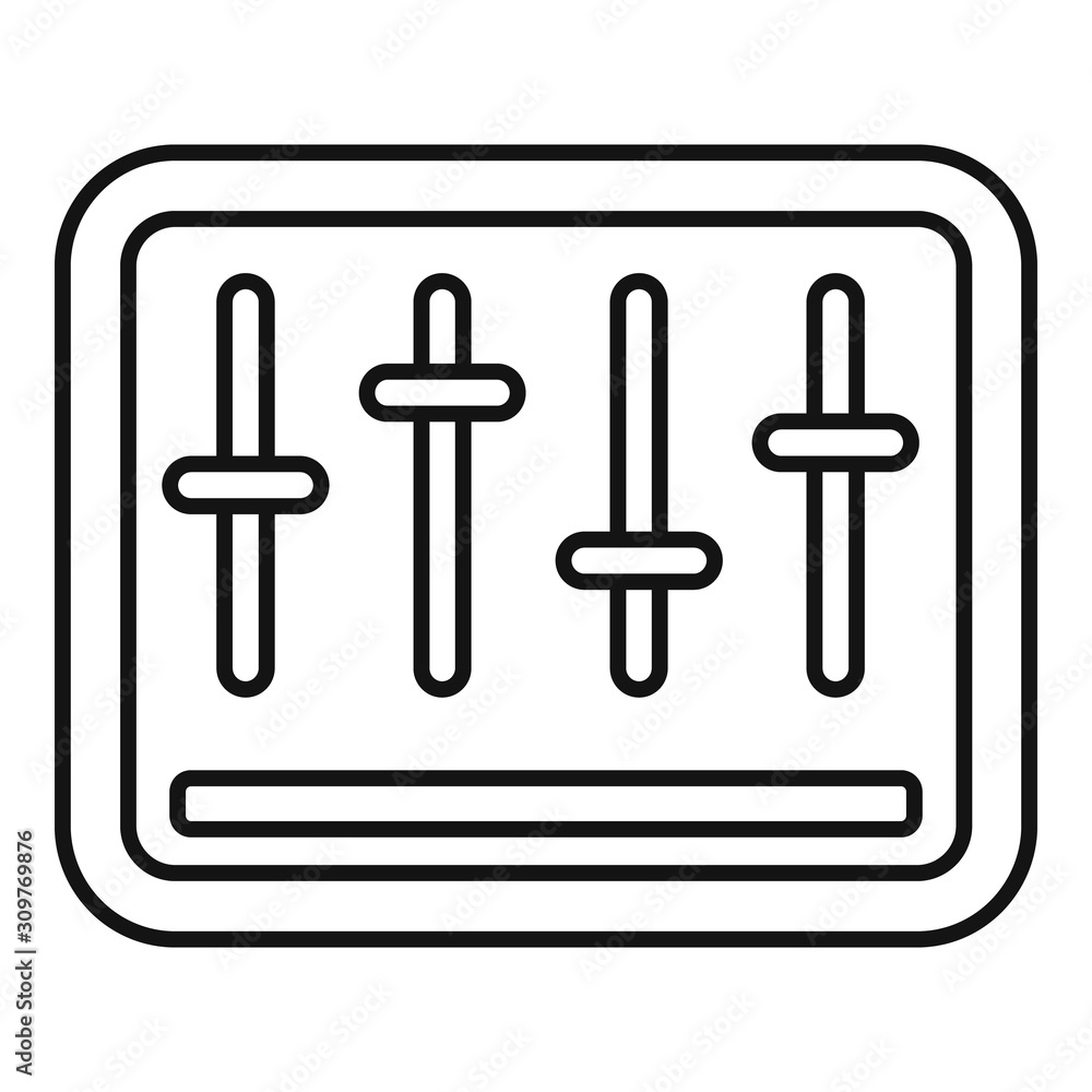 Equalizer icon. Outline equalizer vector icon for web design isolated on white background Equalizer icon. Outline equalizer vector icon for web design isolated on white background