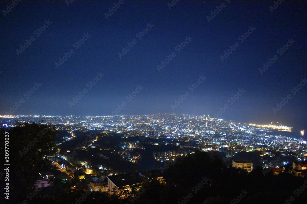 Beirut skyline at night