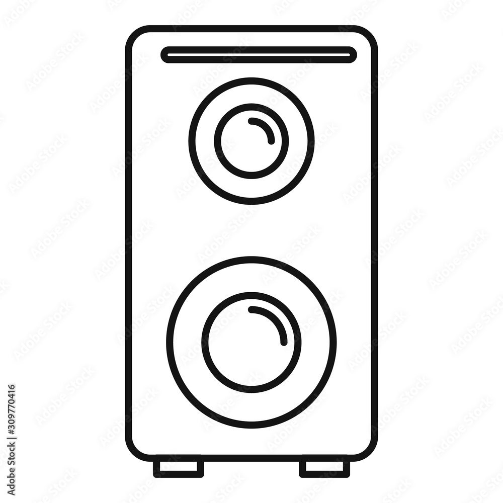 Bass speaker icon. Outline bass speaker vector icon for web design isolated on white background Bass speaker icon. Outline bass speaker vector icon for web design isolated on white background