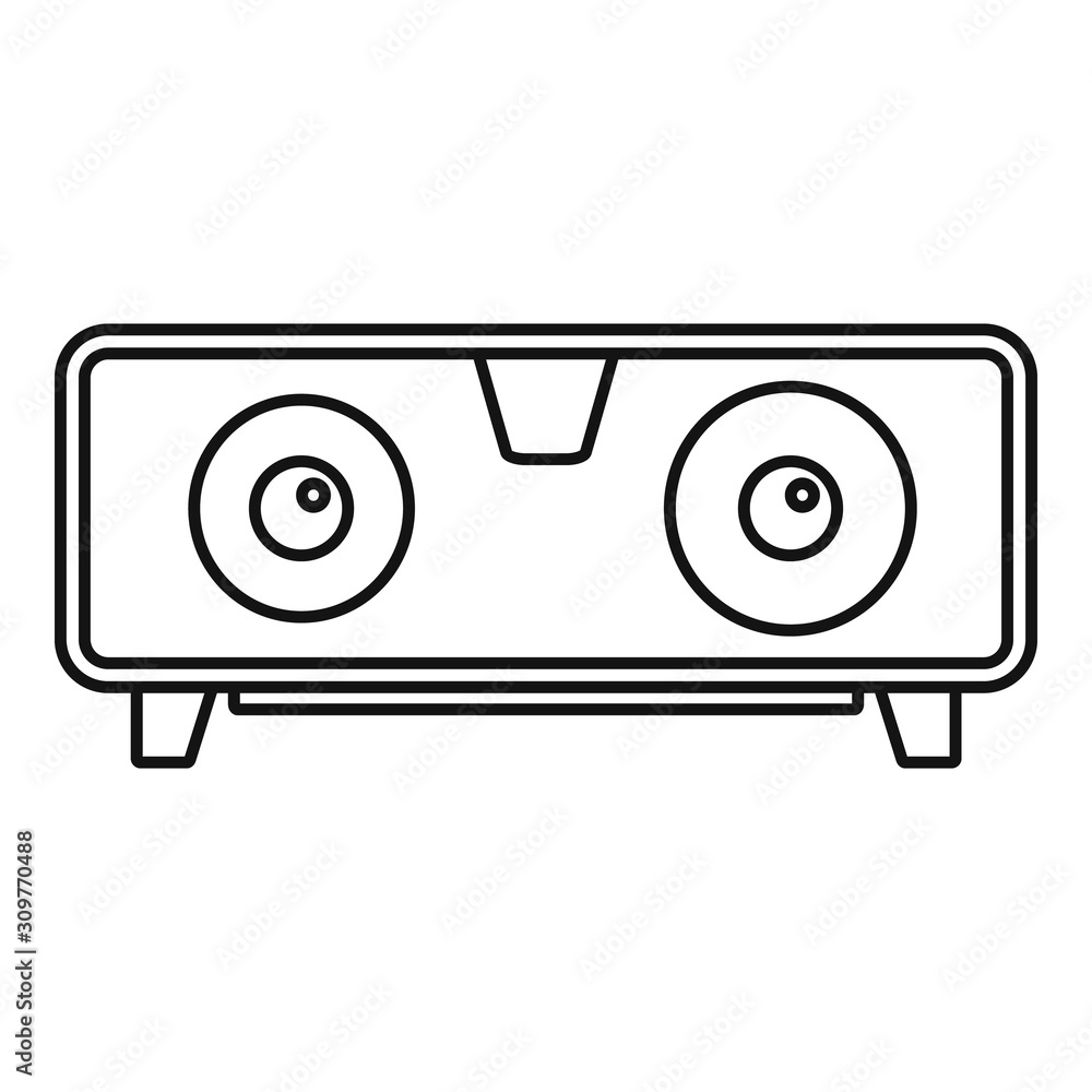 Soundbar icon. Outline soundbar vector icon for web design isolated on white background Soundbar icon. Outline soundbar vector icon for web design isolated on white background