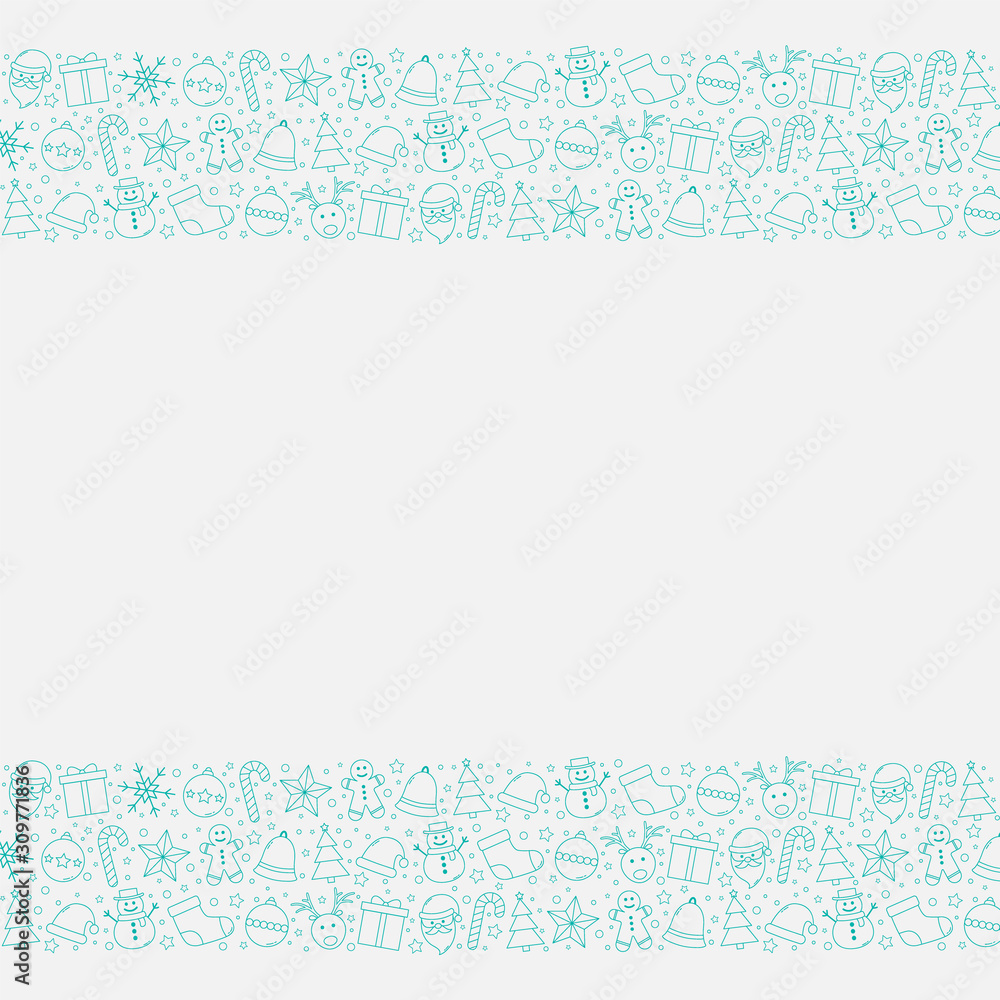 Christmas background with festive elements. Xmas ornaments. Vector Christmas background with festive elements. Xmas ornaments. Vector