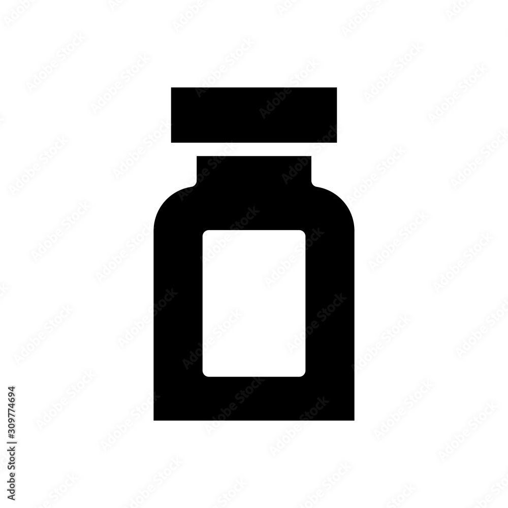 Bottle Pill-Capsule icon vector