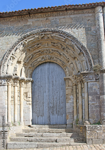 Ancient doorway in Parthenay  France