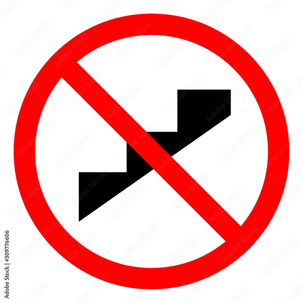 Danger Slope Step Symbol, Vector Illustration, Isolate On White Background Label. EPS10 Danger Slope Step Symbol, Vector Illustration, Isolate On White Background Label. EPS10