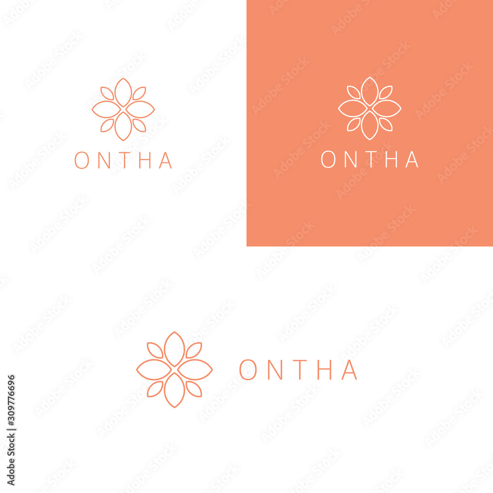 abstract flower logo design concept abstract flower logo design concept