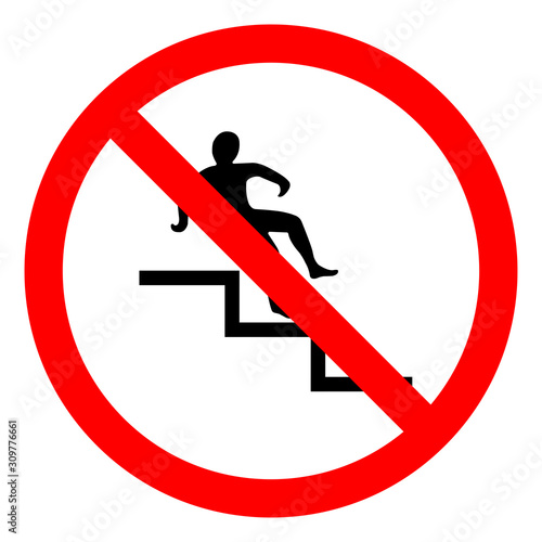Danger Step Symbol, Vector Illustration, Isolate On White Background Label. EPS10