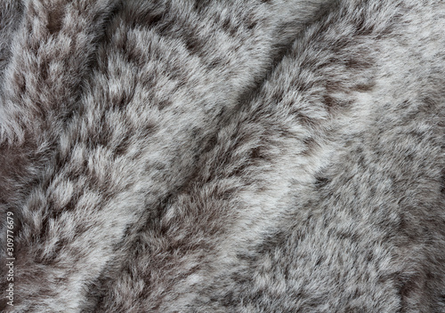 short sheep fur with folds texture