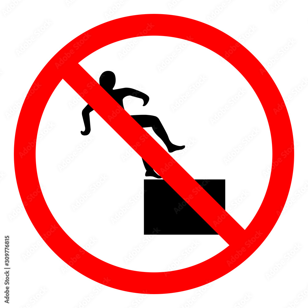 Danger High Level Drop Symbol Sign,Vector Illustration, Isolate On ...