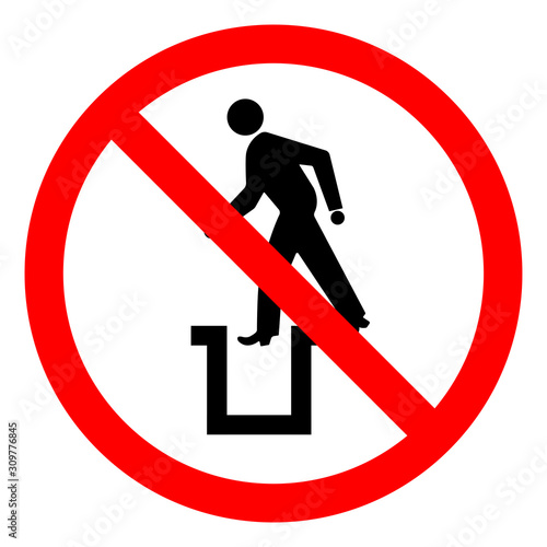 Danger Bottomless Pit Symbol Sign,Vector Illustration, Isolate On White Background Label. EPS10