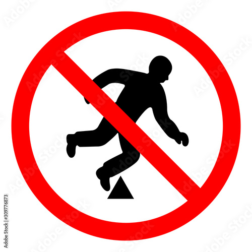 Danger Trip Hazard Symbol Sign,Vector Illustration, Isolate On White Background Label. EPS10