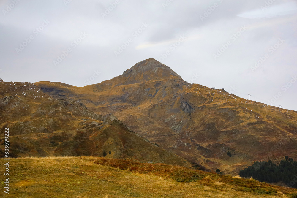 Naklejka premium View of Landscape mountain in autumn nature and environment at swiss