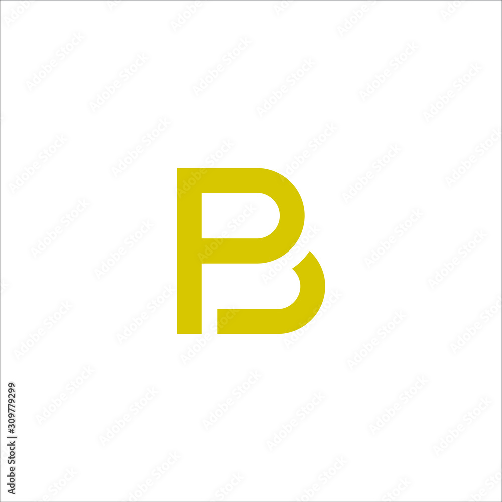 Initial letter PB abstract logo graphic design vector illustration. Symbol, icon, creative