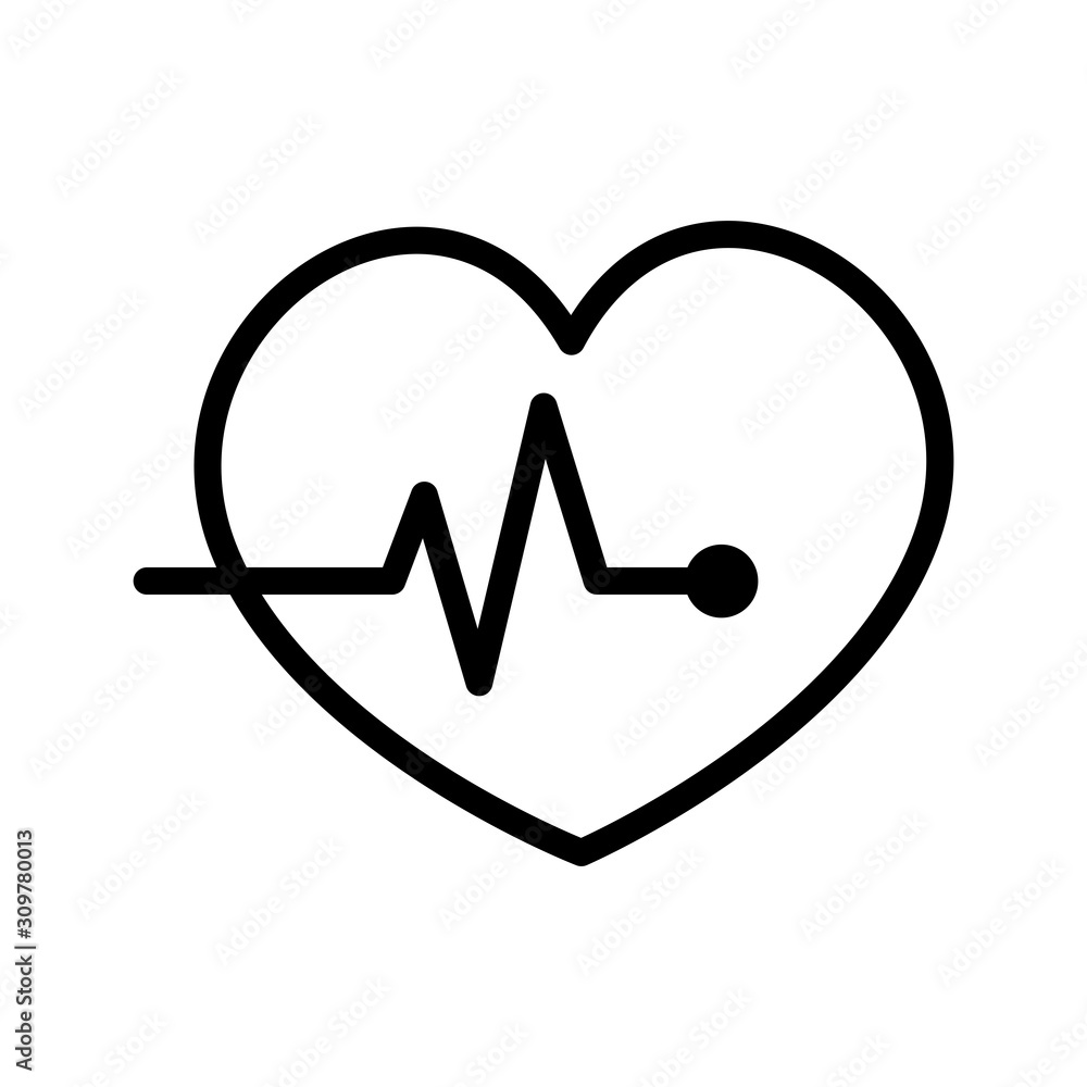 Hearth Pulse Icon Vector Simple Design Hearth Pulse Icon Vector Simple Design
