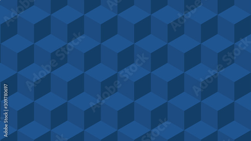 Abstract geometric background of repeating squares in trendy classic blue color
