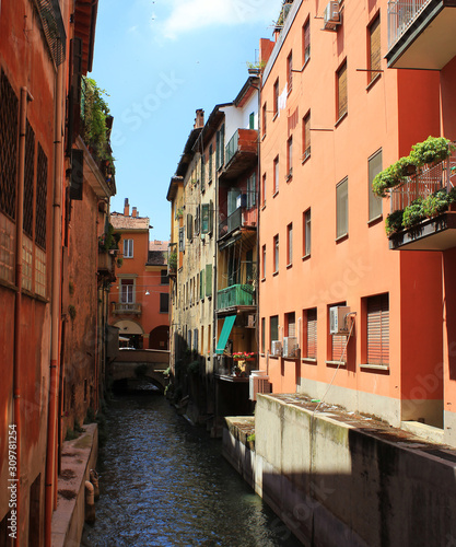 Bologna. Colorful houses