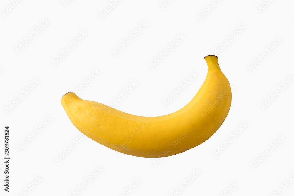 Banana. Ripe bananas on a white background.