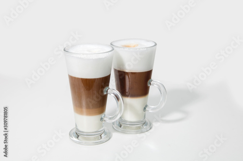 two glasses of coffee cocktail