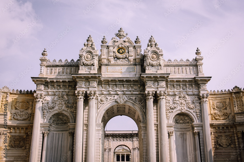 Dolmabahche Palace in Istanbul Turkey Gate