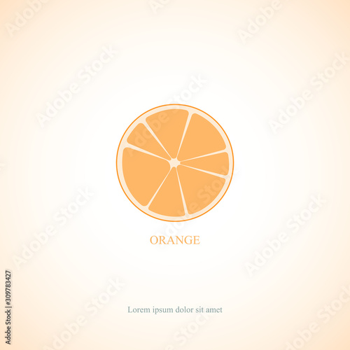 Vector orange slice