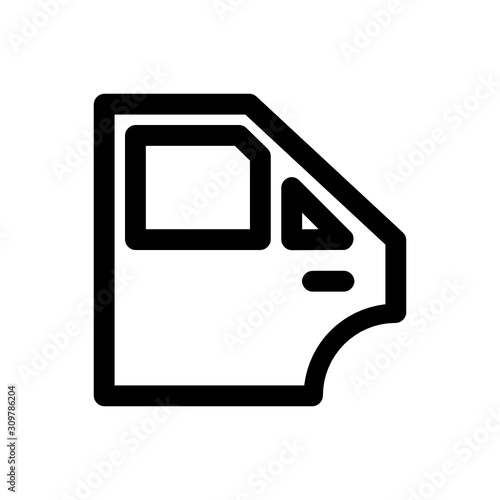 car door icon with line style