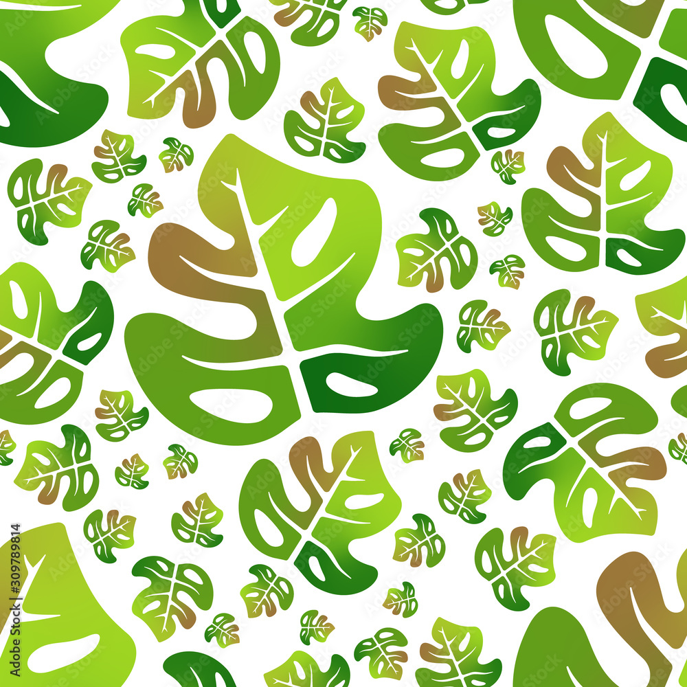 monstera colorful leaf seamless pattern monstera colorful leaf seamless pattern