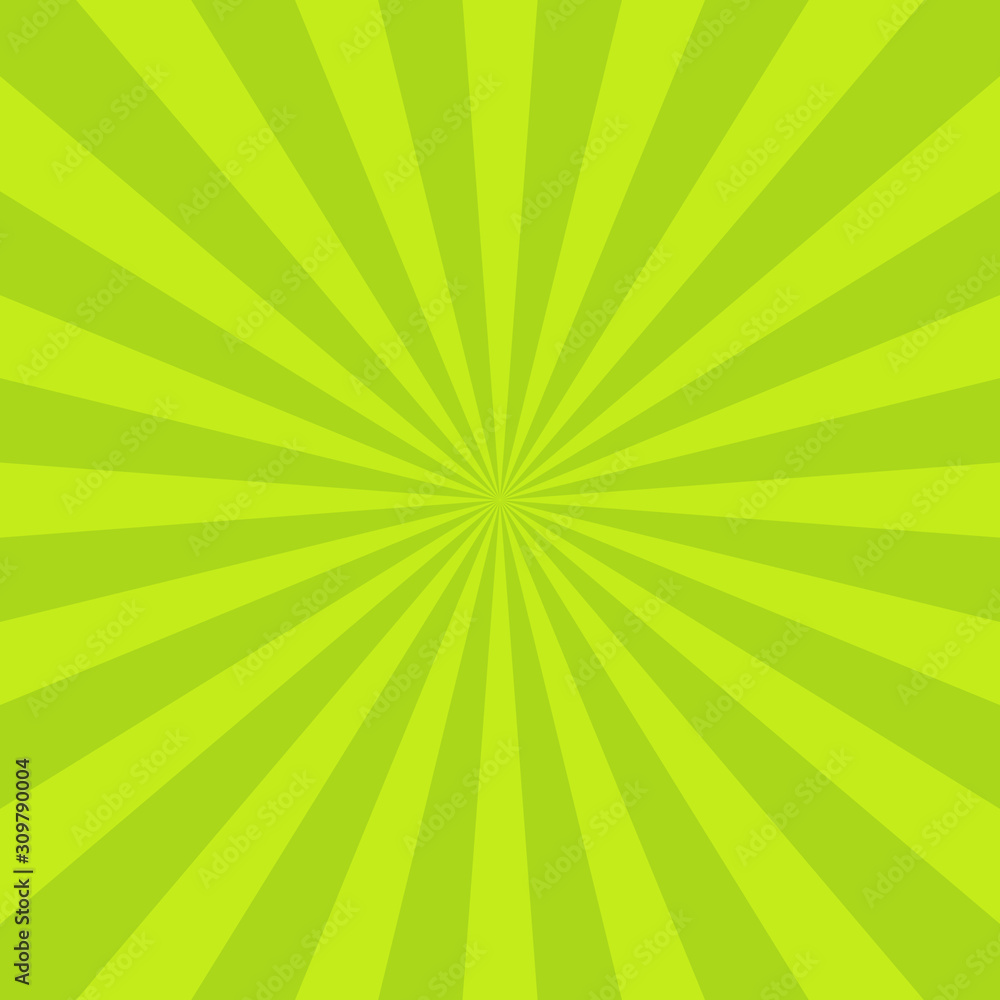 Sun rays background. Green radiate sun beam burst effect. Sunbeam light flash boom. Template starburst poster. Sunlight star, sunrise glow burst. Solar radiance glare retro design. Vector illustration Sun rays background. Green radiate sun beam burst effect. Sunbeam light flash boom. Template starburst poster. Sunlight star, sunrise glow burst. Solar radiance glare retro design. Vector illustration