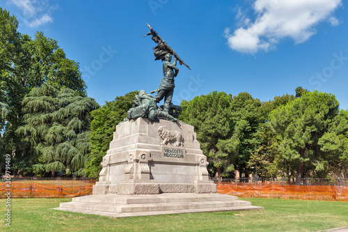 Monument to the fallen of 8th August 1848 in Bologna, Italy.
