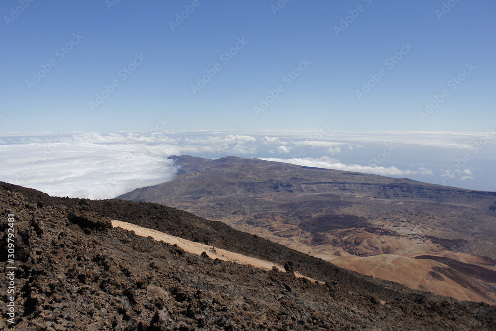 Volcano Teide and blue sky