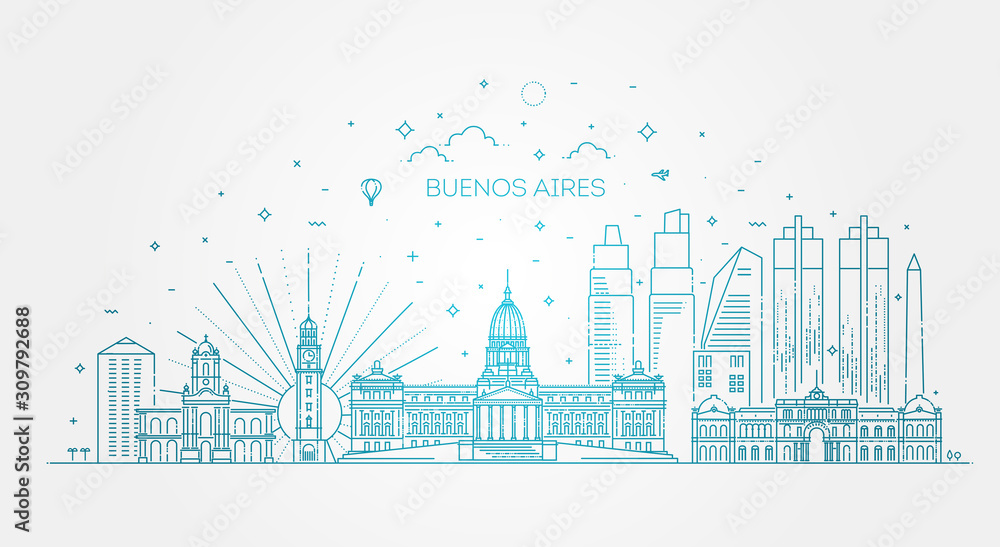 Buenos Aires skyline, Argentina