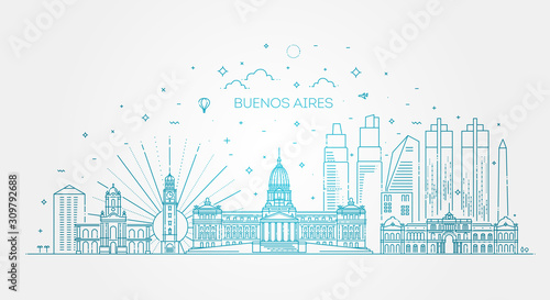 Buenos Aires skyline, Argentina
