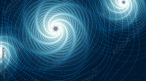 Abstract Digital Spiral on Speed Technology Background,Warp and Network Concept design,Vector illustration.