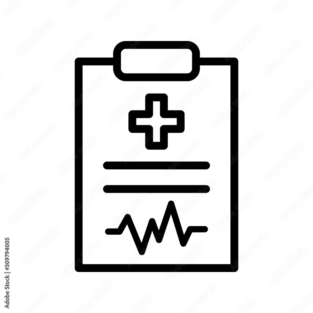 Obraz premium Medical Report Icon Vector Simple Design