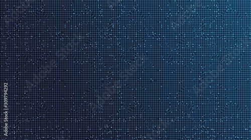 Dark and Light Blue Circuit Microchip Technology on Future Background,Hi-tech Digital and Speed Concept design,Free Space For text in put,Vector illustration.