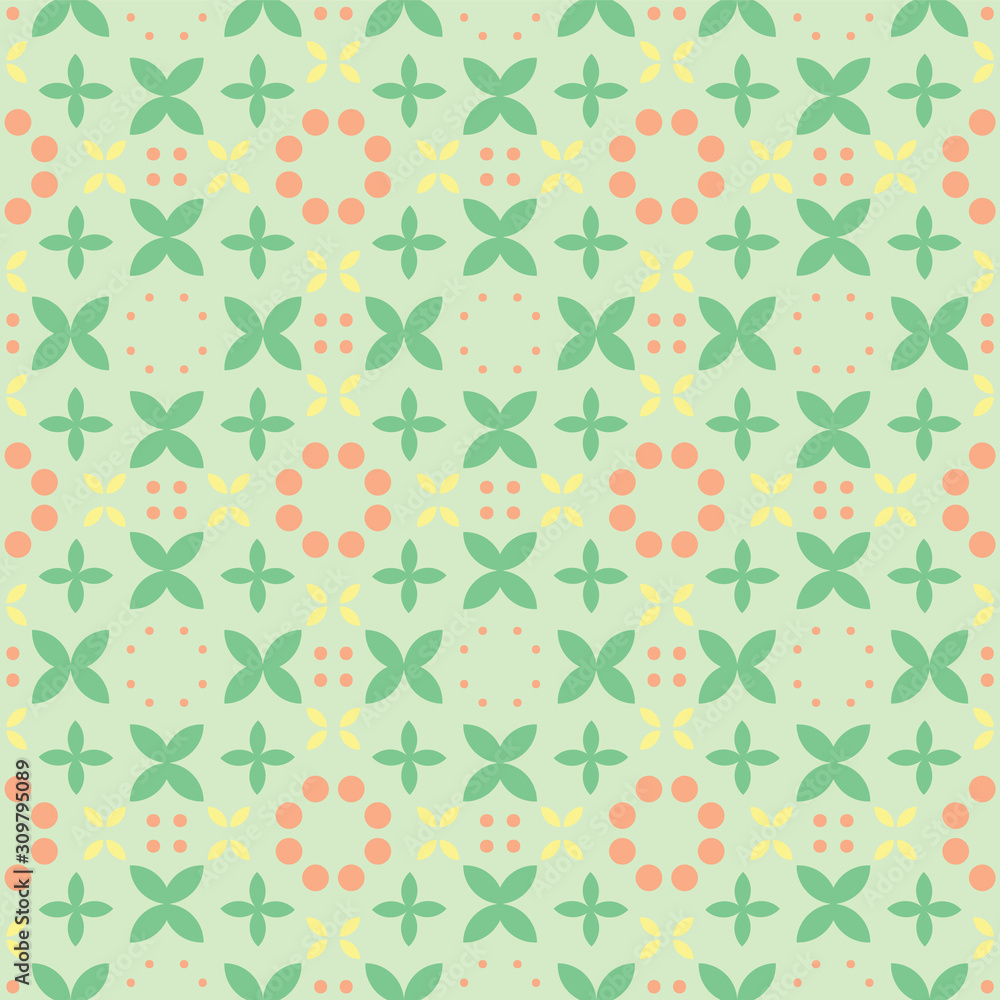 Green and orange geometric abstract modern background
