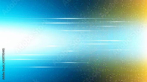 Speed Circuit Microchip Technology on Future Background,Hi-tech Digital and Communication Concept design.