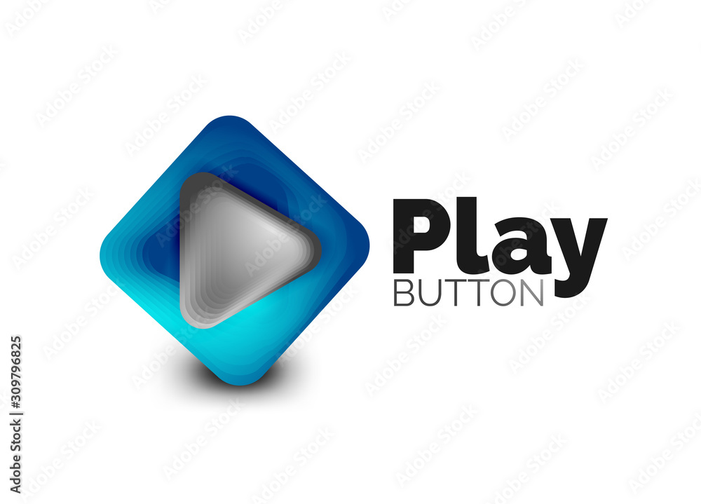 Play, arrow or download button icon, minimal design business logo template. 3d geometric bold in relief style with color blend steps effect. Vector Illustration For Wallpaper, Banner, Background, Card Play, arrow or download button icon, minimal design business logo template. 3d geometric bold in relief style with color blend steps effect. Vector Illustration For Wallpaper, Banner, Background, Card
