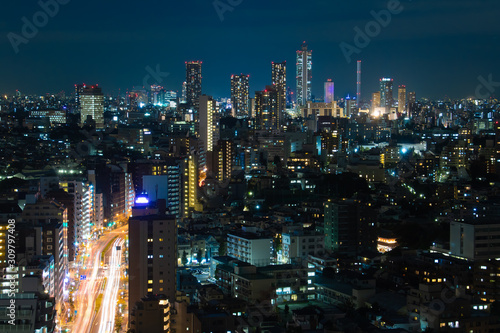 Tokyo night view in Japan