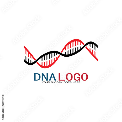 DNA vector logo design template.modern medical logotype.laboratory science icon symbol.colorful pharmacology sign-vector