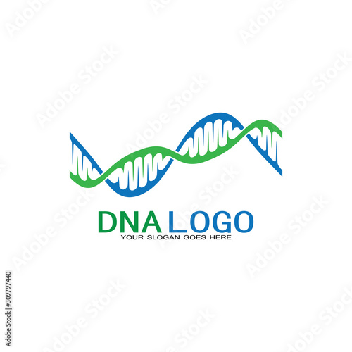 DNA vector logo design template.modern medical logotype.laboratory science icon symbol.colorful pharmacology sign-vector