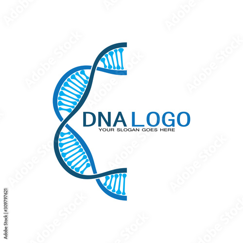 DNA vector logo design template.modern medical logotype.laboratory science icon symbol.colorful pharmacology sign-vector