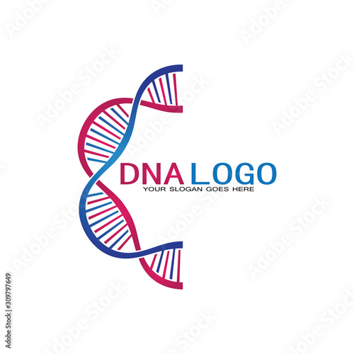 DNA vector logo design template.modern medical logotype.laboratory science icon symbol.colorful pharmacology sign-vector